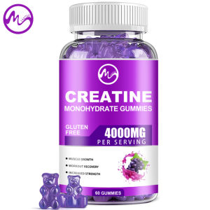 Creatine Monohydrate Gummies 4000MG for Muscle Recovery & Builder Muscle Workout Recovery Supplements Boosts Energy for Men & Women-Grape flavor
