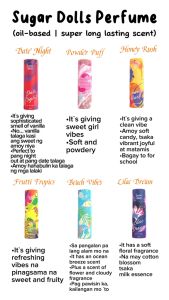 Sugar Dolls Fragrances / Perfume / Eau de Parfum Long Lasting (Oil Based Perfume Collection) 30mL