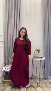 Gamis Chibi Polos Jumbo Deluxe Plain Dress Terbaru 2025