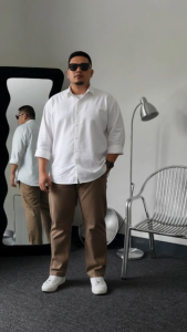 BROTHERHOOD Celana Chinos Panjang Jumbo twill carbon streach premium distro size 40 sampai 52 muat sampai bb 130kg cowok