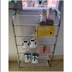 Nail-Free Shoe Rack behind Doors Wall-Mounted Multi-Layer Simple Iron Home Assembly Storage Dormitory Shoe Rack Dustproof Shoe Cabinet