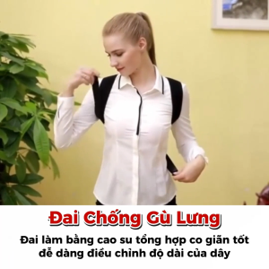 Đai Chống Gù Lưng Cho Nam Nữ Điều Chỉnh Tư Thế Lưng Cột Sống  Đeo khi Làm Việc Ngồi Chơi hay Tập Gym