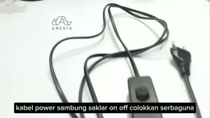 Kabel Power Sambung Saklar On Off Colokan Kabel Lampu Meja Lampu Hias