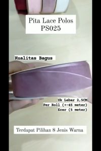 ECER 5METER Korean Pita Lace Polos 25cm - Pita Kado PS025