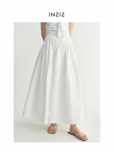 INSIS FEMME | French Style Hepburn Ballet Elastic Waist Ruched Texture Skirt