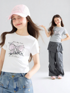 MUCMUKN | Antibacterial Breathable Cartoon Print Matchable Girls T-Shirt