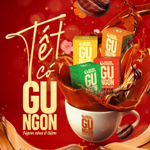 Cà phê GU NGON - 3in1 Vị Đậm - 18 gói x 16gr
