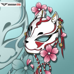 Fox Mask Car Stickers Anime Sakura Decals for Motorcycles And Cars Body Decoration Sticker Auto Accessories KAKTUS Brand