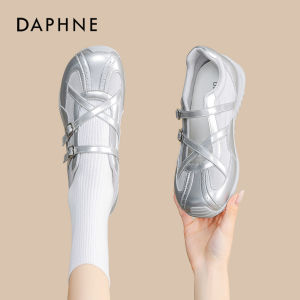 Daphne | Ballet-style Training Shoe Silver Womens Breathable Mary Jane Flat