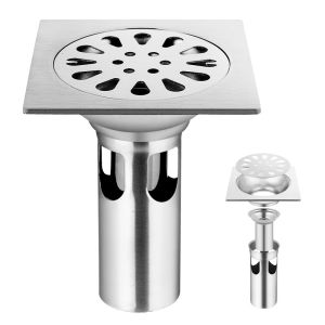 3.93*3.93in Anti Odor Floor Drain Stainless Steel for Home Kitchen Bathroom Garage Toilet