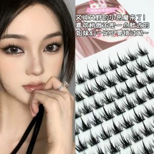 Pure Wild Devil Large Capacity Dense Soft Single Cluster Beginner Friendly Fake Eyelashes Easy Use Natural Looking Plastic Black Stem