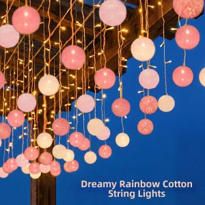 BEAUTY IN THE LIGHT | Blinking Cotton Ball and Ice Strip String Lights