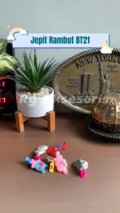 2pcs Jepit Rambut Tiptop Jepit Poni BTS / Jepit Rambut Anak Karakter BTS BT21 2Pcs