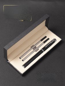 Metal Sign Pen Set Logo Engraved Giveaways GiftsWith Silver ClipOld Model Suitable for PresentCreatively Designed Gift Box
