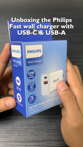 Philips 33W USB C Fast Charger 2 Port Compact Charger with Foldable Plug for iPhone 13 iPhone 14 iPhone 15 iPhone 16 Pixel Galaxy iPad/iPad Mini electronics accessories mobile accessories wall chargers original fast charger type c fast charger