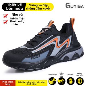 GUYISA | Giày Bảo Hộ Chống Đập và Chống Xuyên Thủng Nhẹ và Thông Khí