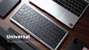 Dux Ducis Multi-Device Bluetooth Wireless Keyboard - RGB Pairing Aluminium Type C Charging Port Fast Hidden Trackpad Compact Portable Office Light Easily Switch Connection Long Standby Time rechargeable battery IOS iPad Mac Android Chrome Windows Numpad