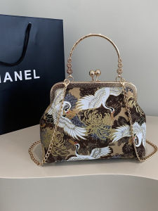 Túi Xách Phong Cách Trung Hoa Cổ Điển Dành Cho Nữ Túi Đeo Vai Đơn Túi Đeo Chéo Hình Vỏ Sò Túi Xách Thời Trang Thường Ngày