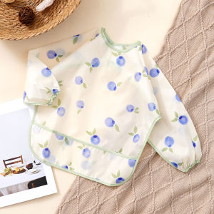 Long Sleeve Baby Bibs Water Dirt Proof Burp Cloths Cute Infant Eating Child Drawing Apron Self Feeding Bib Boy Girl 0-3 Year