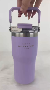 SITARAYURI แก้วน้ำเก็บความเย็นแบบหูหิ้ว ขนาด 600ml 900ml สแตนเลส 304 เหมาะสำหรับใส่เครื่องดื่มเย็น หรือ น้ำอุ่น