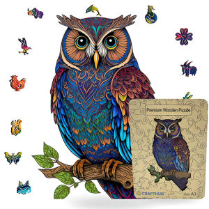 Crafthub Wisdom Owl - Elegant and Intricate Puzzle for Owl | Thicker and high quality jigsaw puzzle board game
