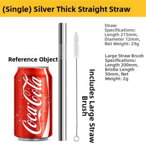 Yisheng | Eco-friendly Metal Straw for Boba Tea 304 Stainless Steel
