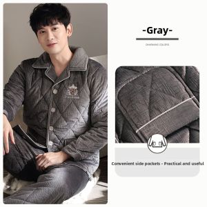 JIALEFEN | Warm Flannel Pajamas Three-layer Thickened