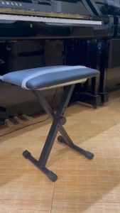 Ghế Gấp Gọn Ngồi Đàn Piano Organ Tăng Giảm Chiều Cao 3 Cấp Độ Màu Đen Sơn Tĩnh Điện Bọc Da Simili Siêu Êm