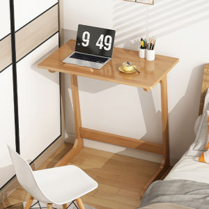 Foldable Solid Wood Nightstand Small Desk Bedside Table Sofa Side Table Laptop Table Bedroom Furniture Simple Modern Style