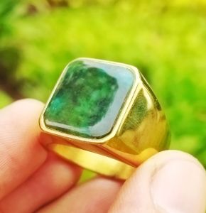 Cincin Batu Natural Bacan Doko Kotak High Quality