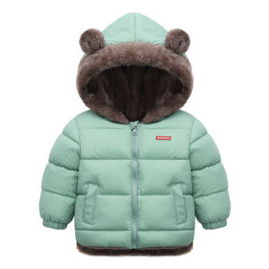 Childrens Lambs Wool Coat Winter Cotton Clothes Boys Thickened Warm Jacket New Girls Solid  Fashion Casual Outerwear 2-6 Years