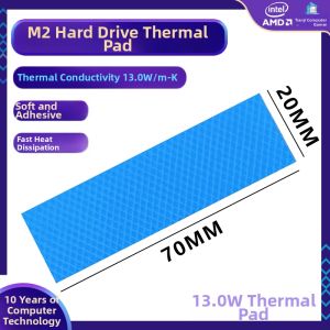 Heat Conductive Silicone Pad for M.2 Solid State Drive 2280 Thermal Paste Heat Sink Pad Cooling Sticker 3/6/13W Computer Hardware