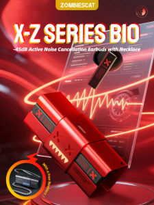 ZombiesCat X-Z SERIES B10 Bluetooth 5.4 In Ear Earbuds With Necklace -45dB ANC Deep Bass Boosting Headsets Crystal Clear Calls Headpones