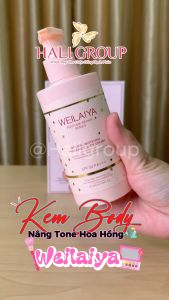 Kem Body Nâng Tone Hoa Hồng Weilaiya Chai 200ml Hỗ Trợ Kích Trắng Không Bết Dính Không Lộ Vân Kem Giữ Ẩm