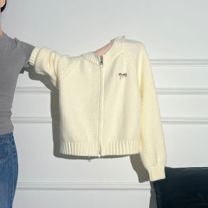 AUDISTY | Áo Cardigan Dệt Kim Nữ Petite Phong Cách Thường Ngày Hai Khóa Kéo Thu/Đông