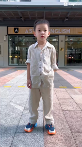 Quần dài chất liệu 100% Linen washed cho bé trai từ 3-11 tuổi. [JUNE LINEN-KIDS] #VQD01