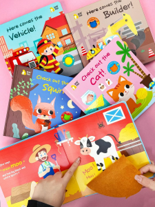 BEAR TALE English Enlightenment Fun Touch Flip Book Early Childhood Education Interactive Picture Books for Kids 10 Pages