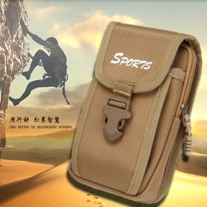 ผู้ชายสีบริสุทธิ์ มีเข็มขัด กระเป๋าโทรศัพท์ผ้า Oxford ก่อสร้าง เอว กระเป๋ากีฬากลางแจ้งกระเป๋าแนวตั้งวัยกลางคนเหมาะสําหรับ