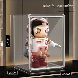 อะคริลิคจอแสดงผลสะสมfigurineกล่องเก็บbubblelabubu โปร่งแสง Desktop Organizerสําหรับของเล่นและของสะสม