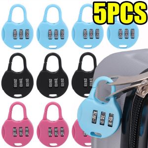 5Pcs Color Password Padlock Trolley Case Passcode Lock Students Dormitory Cabinet Combination Locks Diary Handbags Digital Code Lock