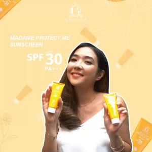 MADAME GIE Madame Protect Me Sunscreen SPF 30 P+++ Twin Pack Indonesia / Paket Sunblock Wajah 60ml 2 Pcs / Lightweight Hybrid Mineral Suncreen / Calendula Extract / Moisturizing Pelembab / UV UVA UVB Pelindung Sinar Matahari / Skincare Sun Care Series
