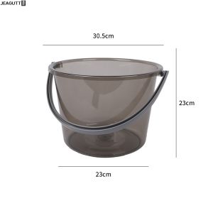 jeagutt | Multipurpose Water Storage Bucket Thickened Plastic Light Luxury Transparent With Lid