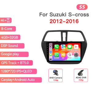 Car Stereo Radio For Suzuki SX4 2 S-Cross 2012-2016 Lntelligent Multimedia Player GPS Wireless Carplay Android13 Auto Head Unit