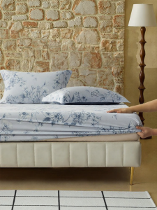Mercury Bedding Luxury 60s Long-staple Cotton Bed Sheet Protector Home Decorative Print