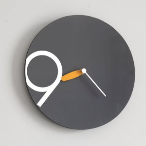 Minimalist Quartz Wall Clock Modern Home Living Room Decor Fashionable New 2025 Model No Drilling Required round Shape Wood Material
