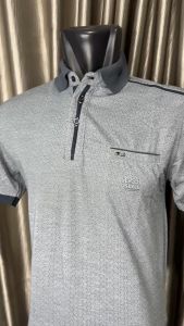 Kaos Fashion Pria Kerah Polo CRS 91 Motif Pattern Lengan Pendek Casual Brand Terbaru dan Tampilan Elegan Kekinian (Kancing dan Kantong Saku Hidup)