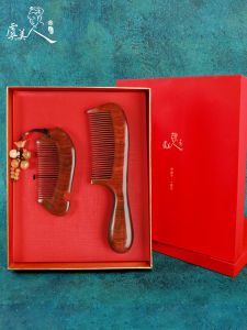 Wedding Gift Rosewood and Sandalwood Comb Set