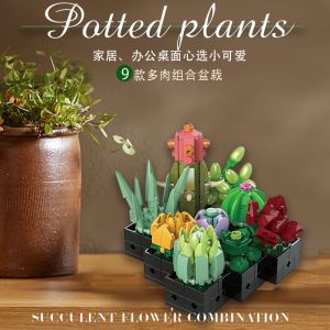 Flower Basket PottedPlant Assembly Toy Educational Home Decoration Flower Toy for Children Adult Flower Arranging