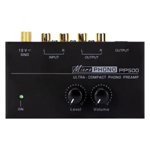 kebidumei | PP500 Phono Preamp Preamplifier Headphone Preamplifier Microphone Enlarge Mixer with Level Volume Control for Vinyl Turntable