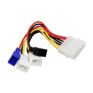 HighQuality Computer Cooling Fan Power Cables 4Pin Molex To 3Pin Fan Power Cable Adapter Connector 12v/7v/5v for CPU PC Case Fan